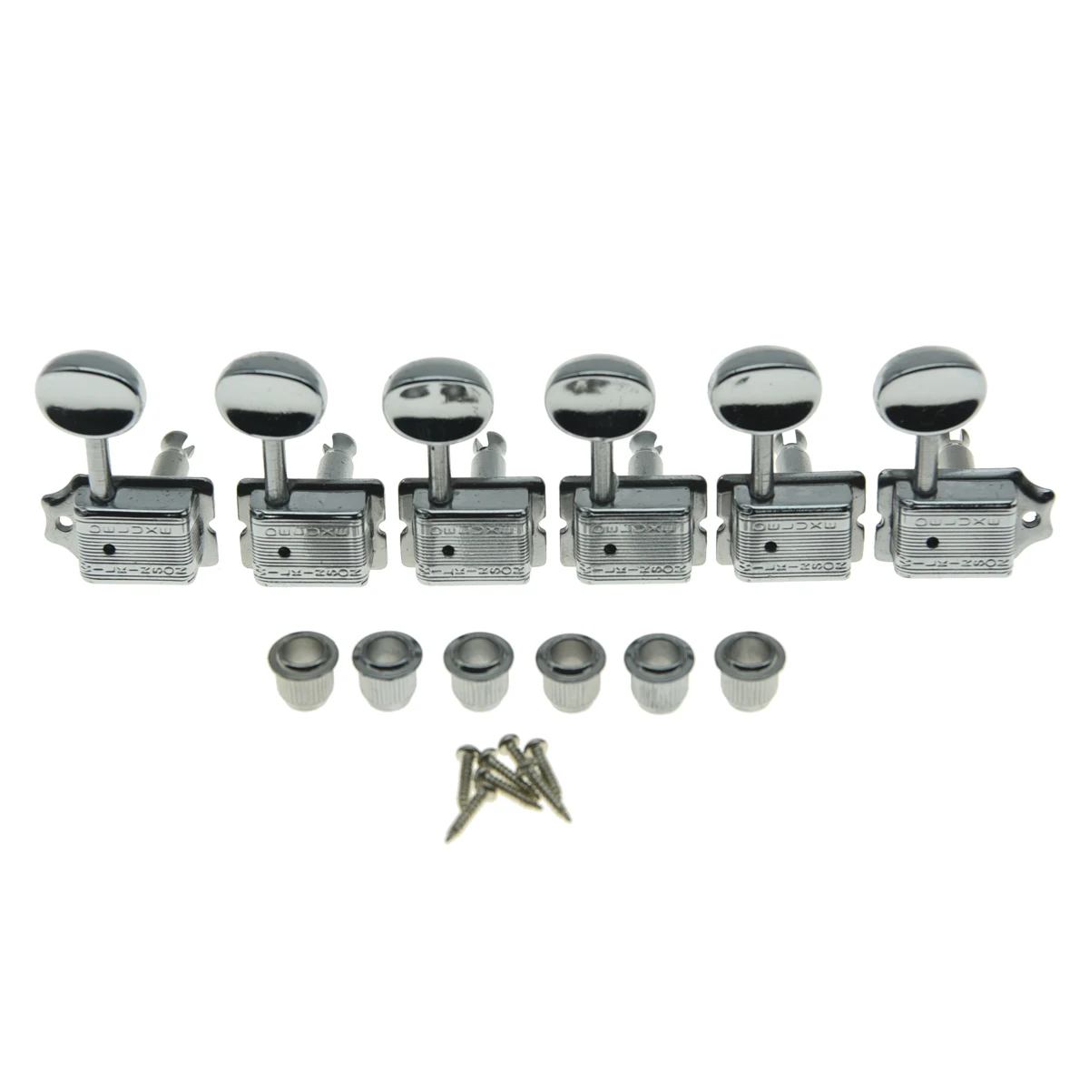 Wilkinson Deluxe 6 Inline Vintage Guitar Tuners with Split Post Guitar Tuning Keys Peg Machine Heads for Strat/Tele Guitars