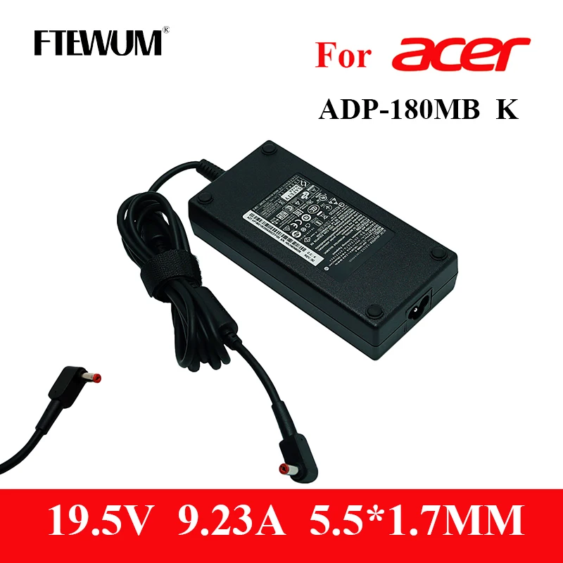 

19.5V 9.23A 180W laptop Adapter For Acer Aspire V17 Nitro 5 ADP-180MB K Predator Helios 300 G3-571 Predator Triton 500 G9-591