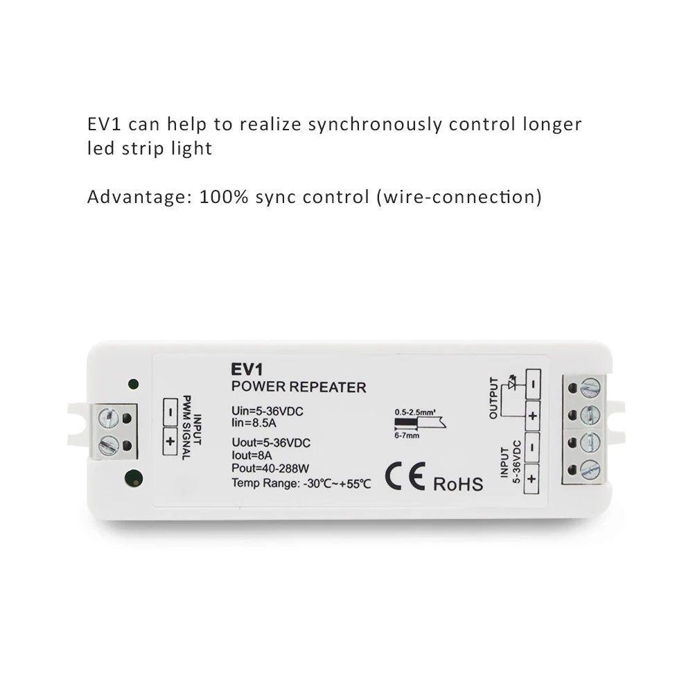 Atenuador de tira LED 12V 24V PWM frecuencia ajustable 1CH 20A perilla giratoria 2,4G RF atenuador LED Control remoto táctil atenuador V1-K