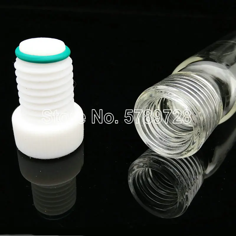 1pcs Screw Glass Pressure Flask with Tetrafluoro-Threaded Plug，Total Phosphorus Total Nitrogen Screw Colorimetric Tube 10-100ml