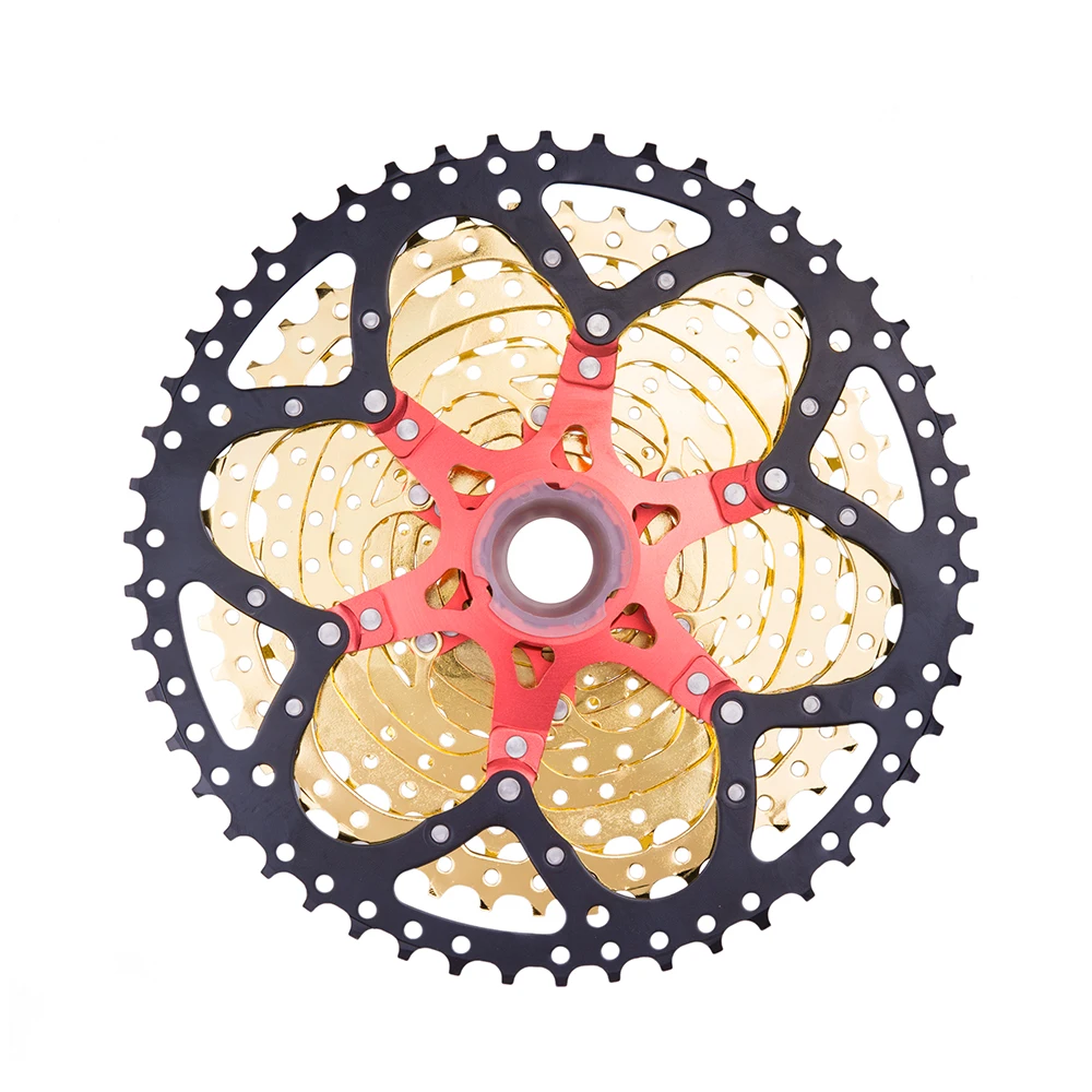 MTB 11 Speed 11-50T Black Gold Cassette 11s Golden Wide Ratio Bike Freewheel Mountain Bike Flywheel For XO1 XX1 M9000 M8000 SLX