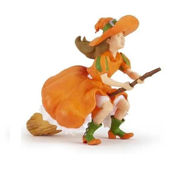pvc     model   fairy  wittch on broom  scene decor ornament