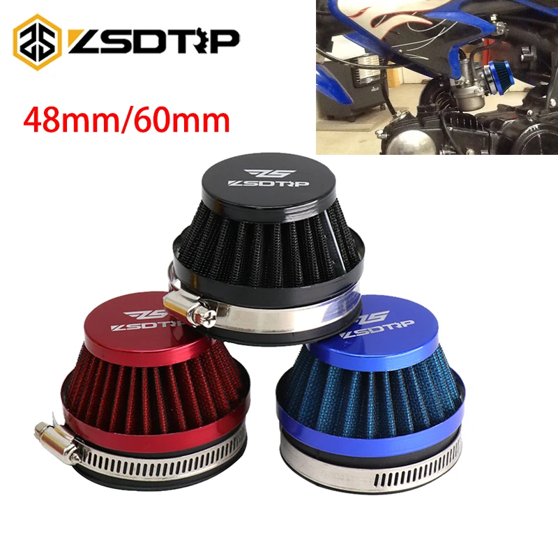 Zsdtrp 32 35 38 42 45 48 55Mm 60Mm Stalen Luchtfilter Voor 2-takt Motor Pwk 21/24/26/28/30Mm Pe28 Pe30 Carburateur Atv Utv Quad