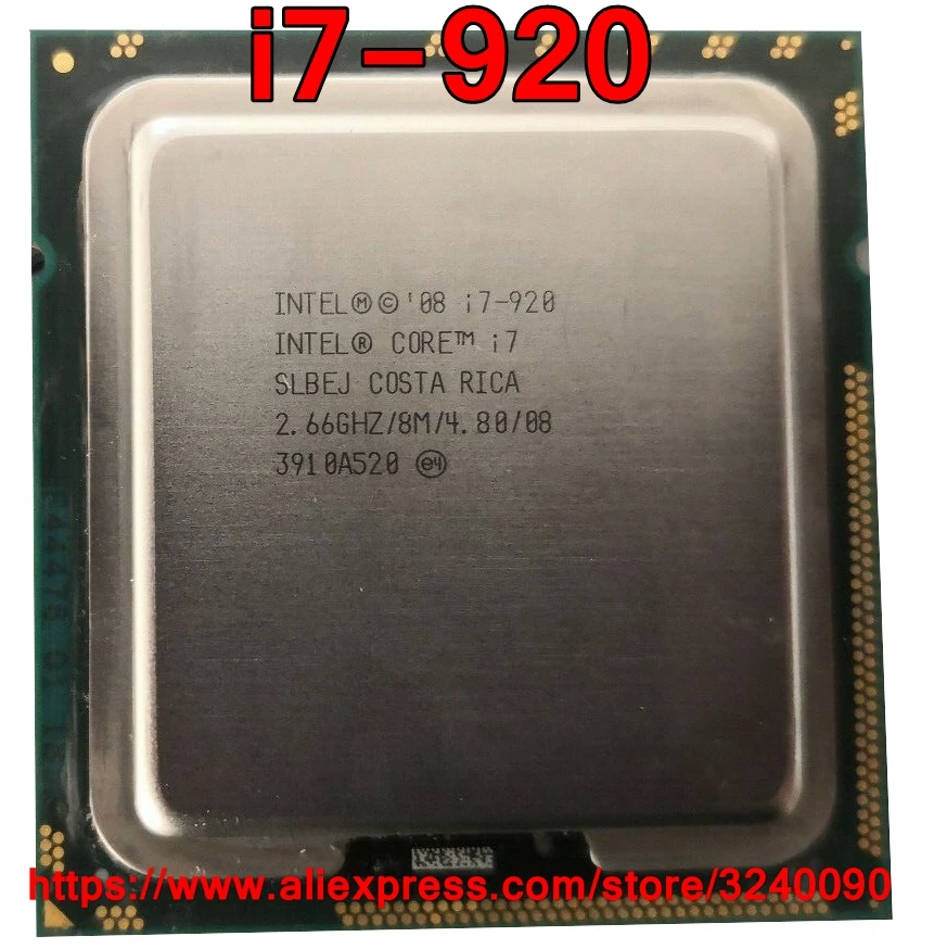 Original Intel CPU Core i7-920 Processor i7 920 2.66GHz 8M 4-cores Socket 1366 free shipping speedy ship out