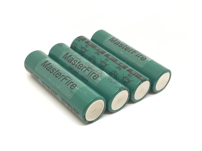 4 unids/lote MasterFire 18670 4500mah HR-4/3FAU 1,2 V batería aspiradora equipo médico desfibrilador Ni-MH baterías celular