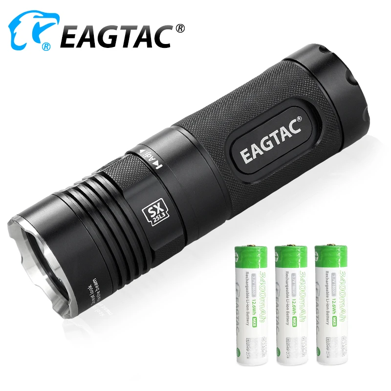 eagtac sx25l3 super brilhante lanterna led 3300 lumens livre 318650 3400mah bateria 01