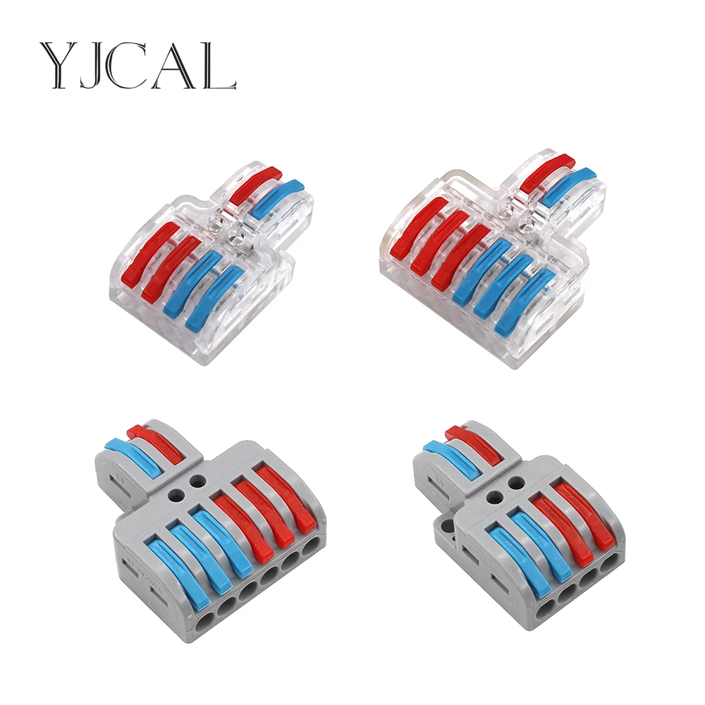 

New Type SPL-42 62 Wire Connector 2 In 4/6 Out Wire Splitter Terminal Electrico Block Compact Wiring Splicing Conector Eletrico