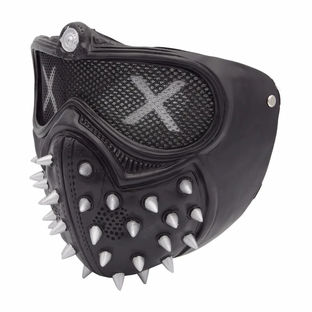 Jogos de halloween assistir cães 2 máscara cosplay marcus oco chave máscara resina adulto homem cosplay prop traje meio capacete