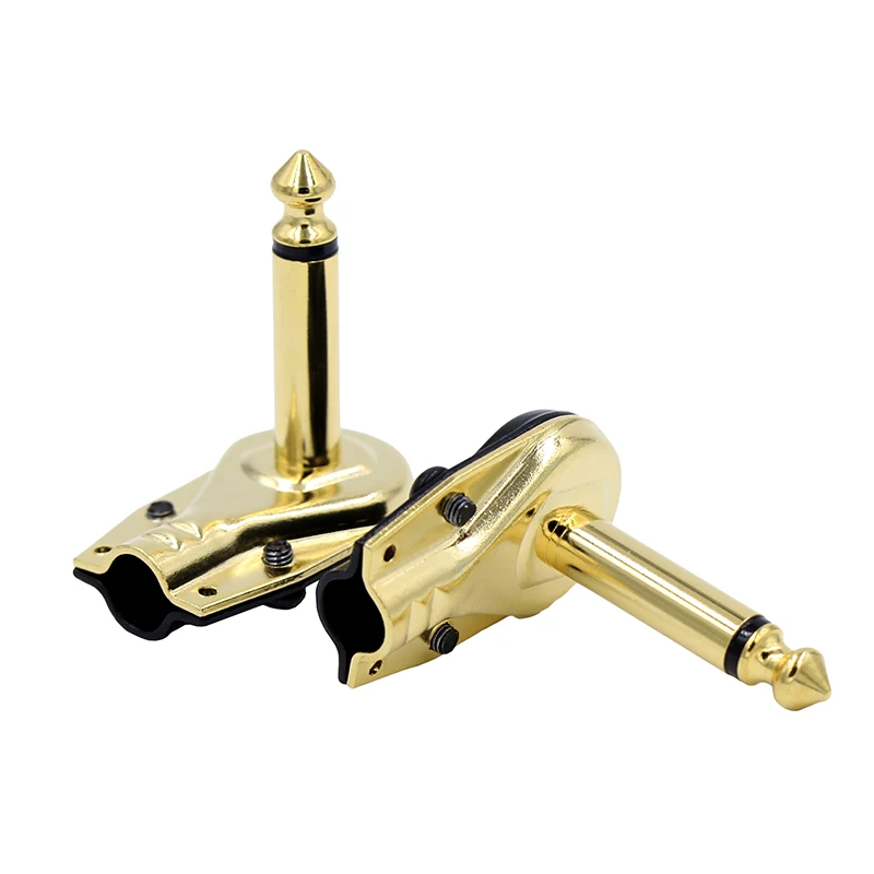 6.35/6.5มม.2 Pole เหยียบด้านขวาขั้วต่อ Mono เครื่องขยายเสียงไมโครโฟนปลั๊กแจ็ค DIY เชื่อมเสียงปลั๊ก