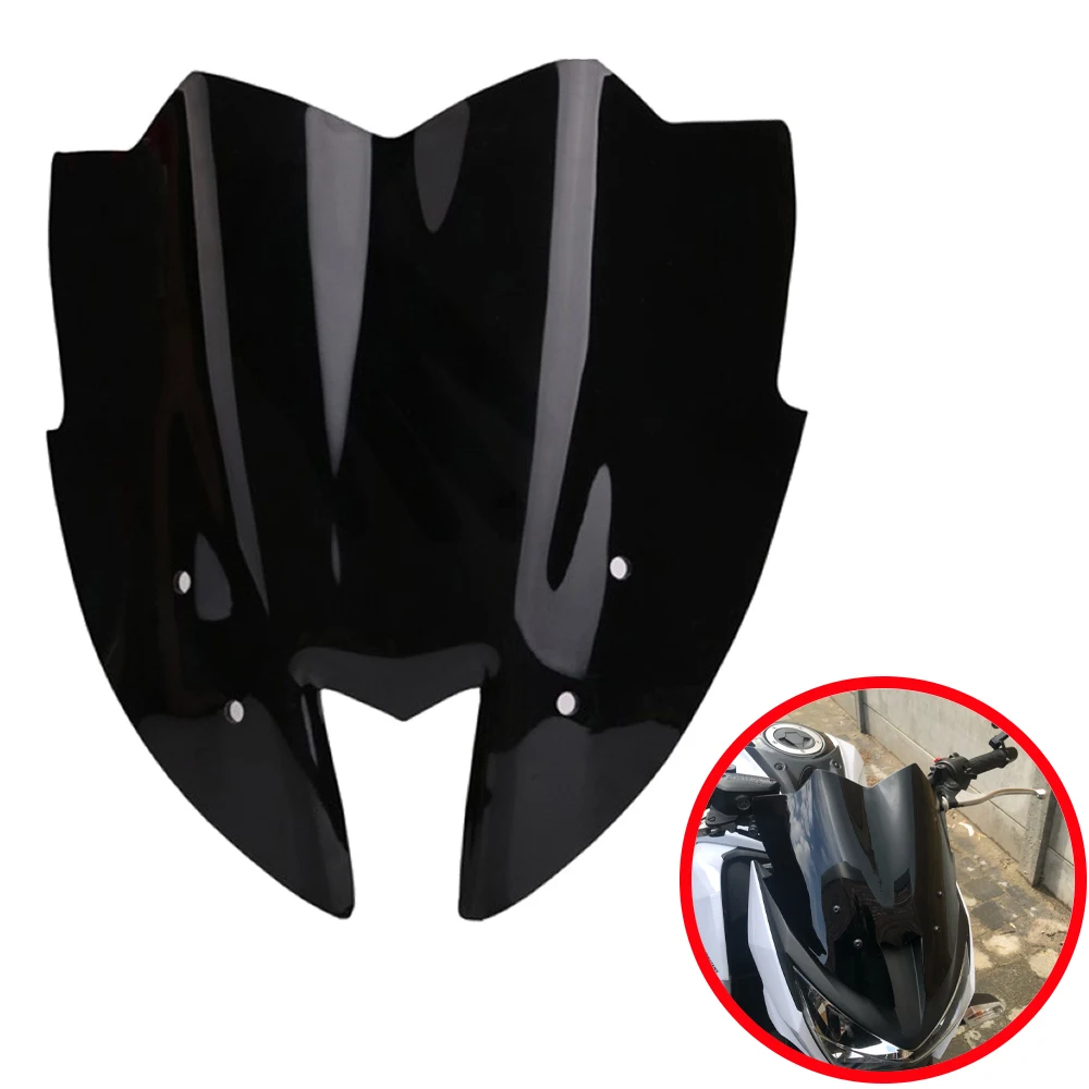 

Motorcycle Windshield WindScreen Viser Visor Front Windshield Fits For kawasaki Z800 ZR800 2013 2014 2015