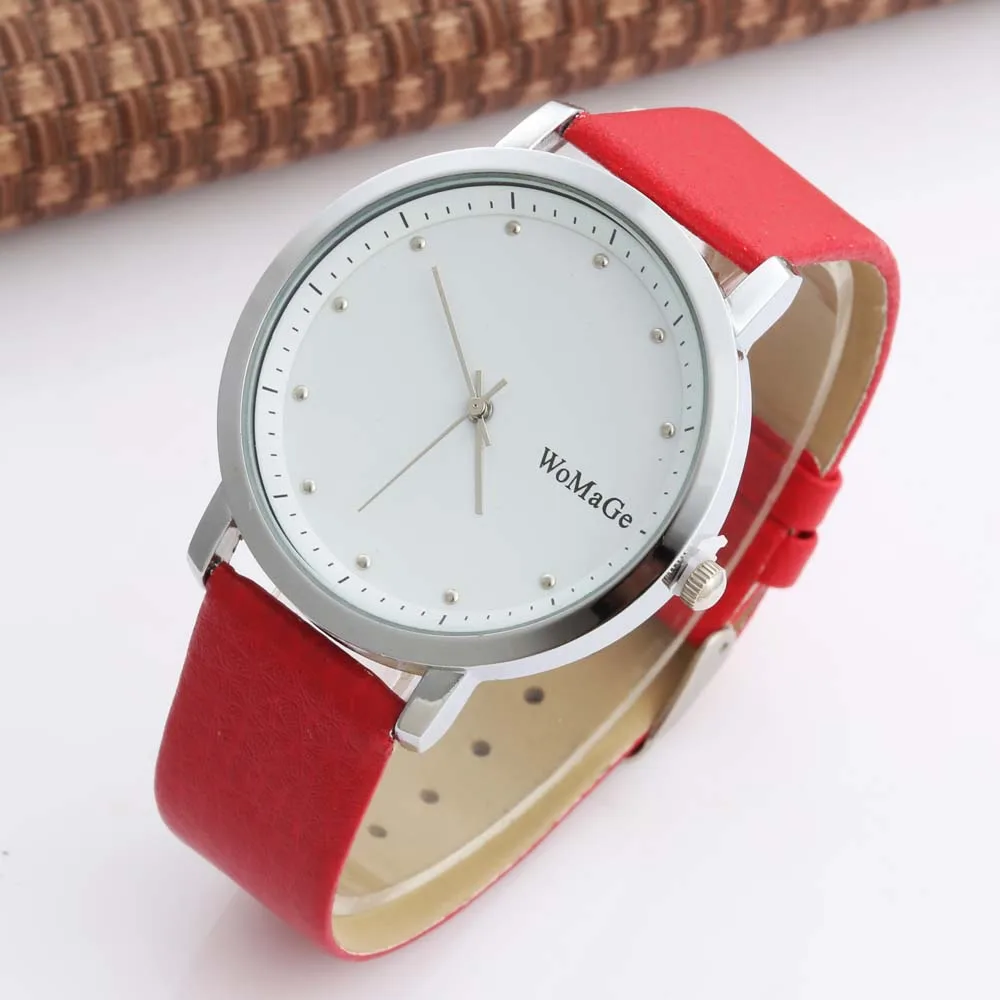 

Fashion Casual Women Watches WOMAGE Women Watches Leather Strap Quartz Wristwatches relogio feminino reloj mujer zegarek damski