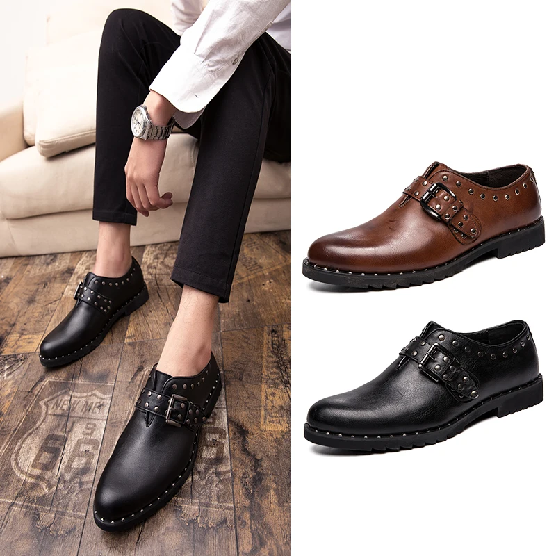 

Zapatos De Hombre Genuine Leather Rivet Formal Men Loafers Soft Comfy Flat Driving Shoes Fashion Sneakers Slip On Shoes Footwear