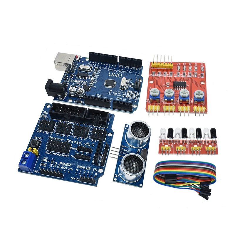 For Arduino UNO R3 Robot 4WD Cars RC Remote Control L98N Robotics Learning Kit Educational Stem Toys DIY enthusiasts