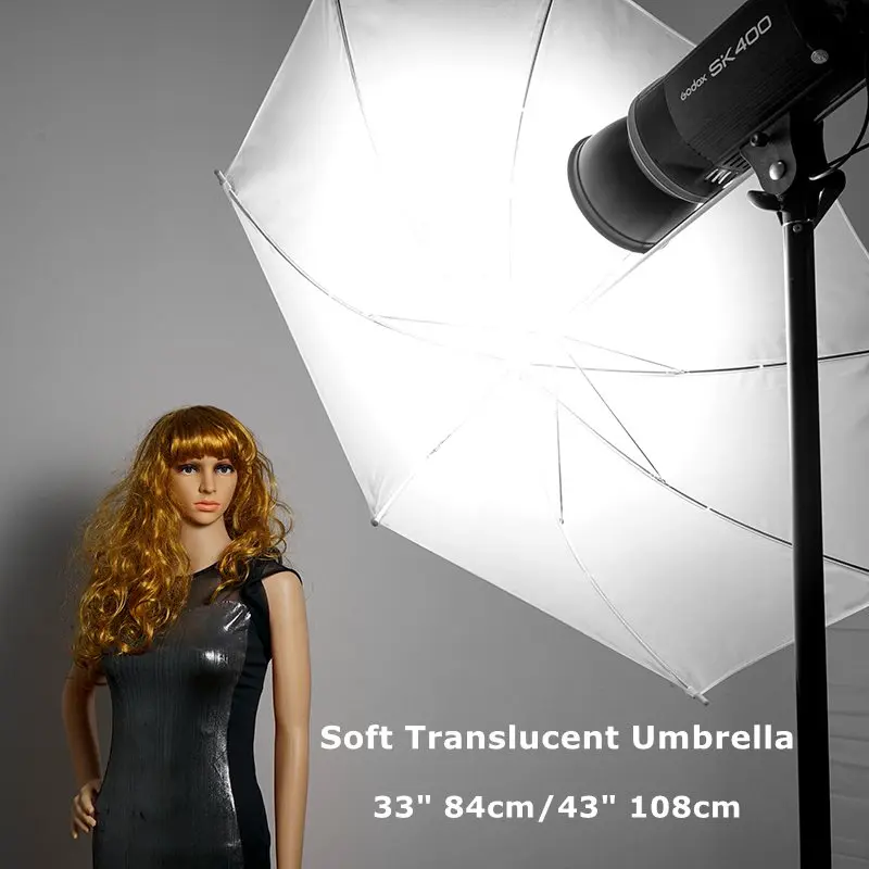 Soporte de luz de fotografía con paraguas suave, Zapata para Flash para estudio estroboscópico, Speedlight, 2M(79 pulgadas), 43 ''/33''