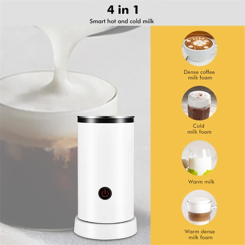 4 IN1  Electric Milk Frother Machine Warmer 550W Hot & Cold Large Capacity Automatic Foam Maker Stainless Steel Coffee Tools