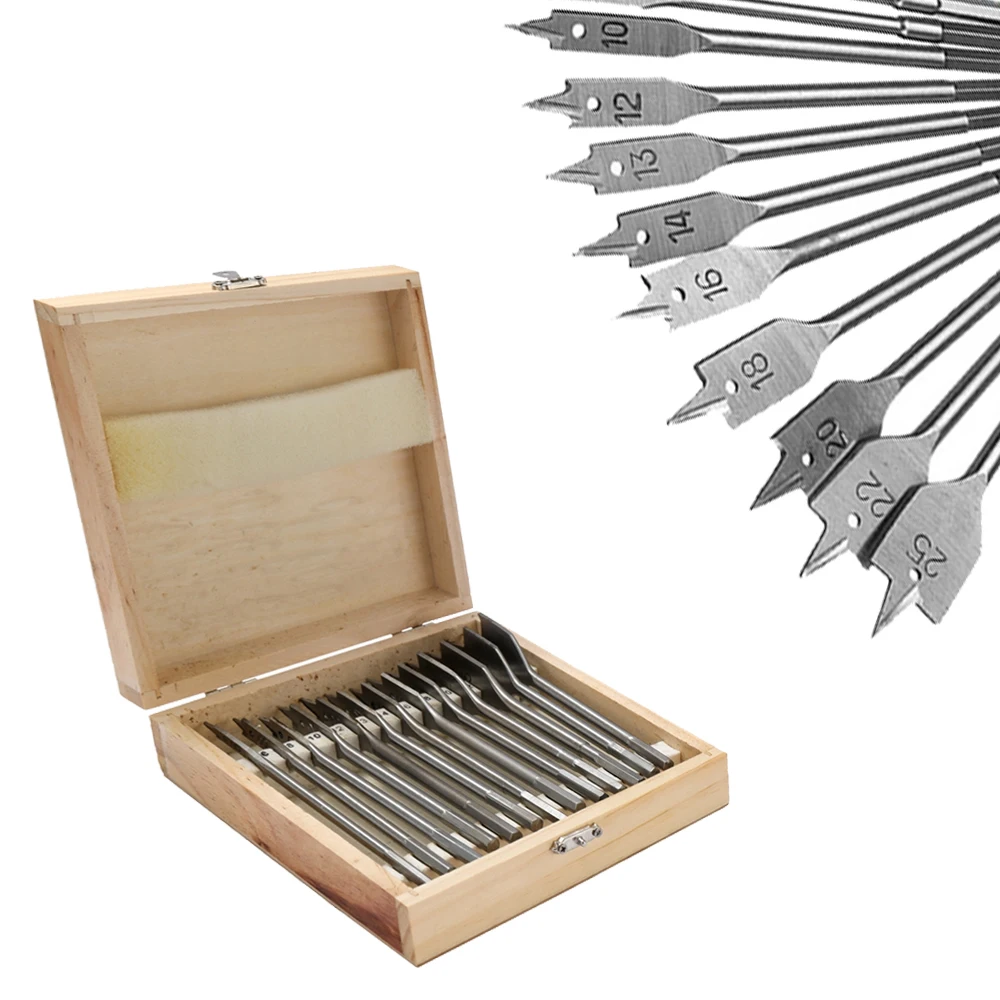 13pcs 152mm Wood Drill Bit Flat Spade Drill Bits Set Hex Shank Bit Metal Woodworking Drill Power Tool Accessory for Hole Punch