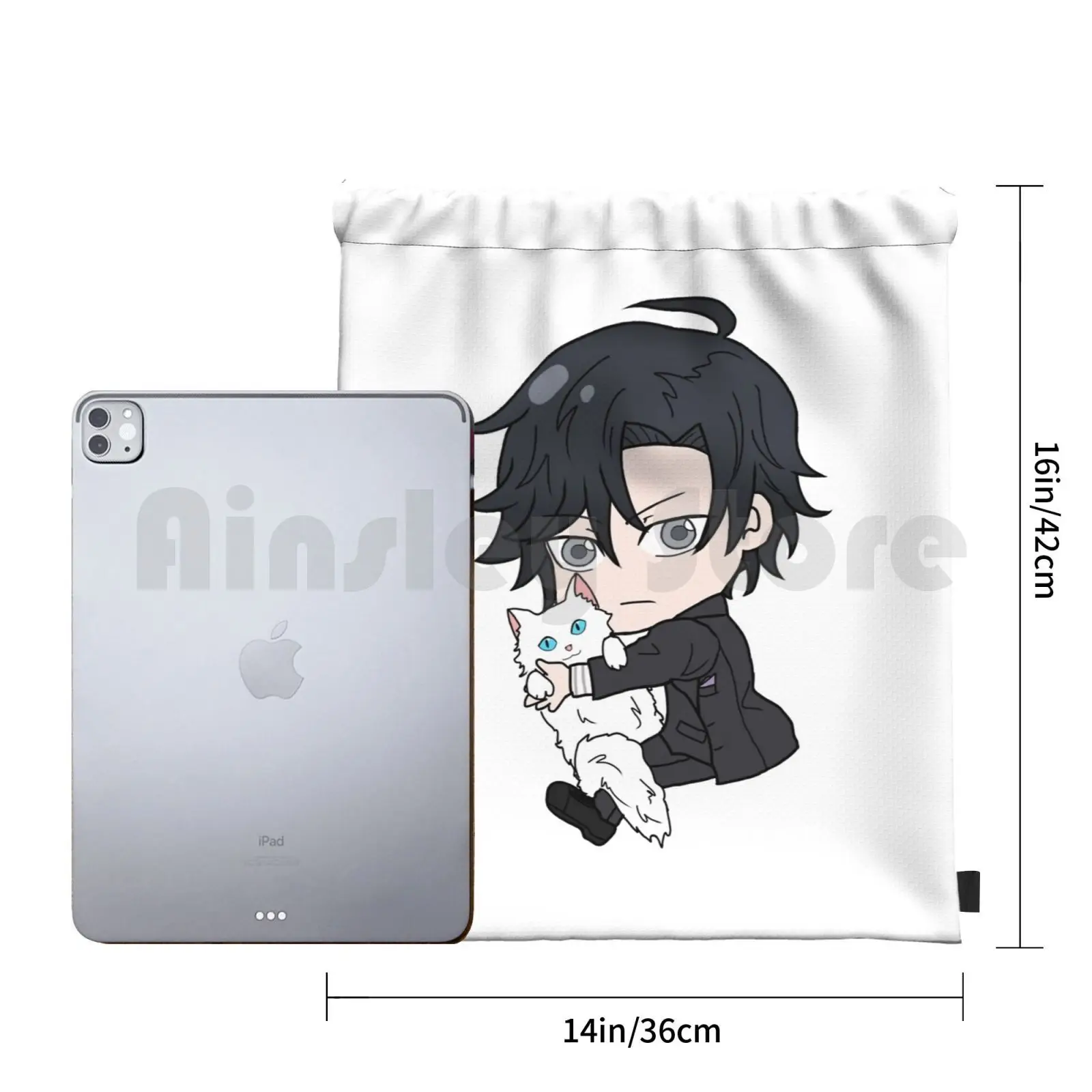 Jumin Chibi zaino borsa con coulisse equitazione arrampicata borsa da palestra giochi App mistic Messenger Jumin Han corea