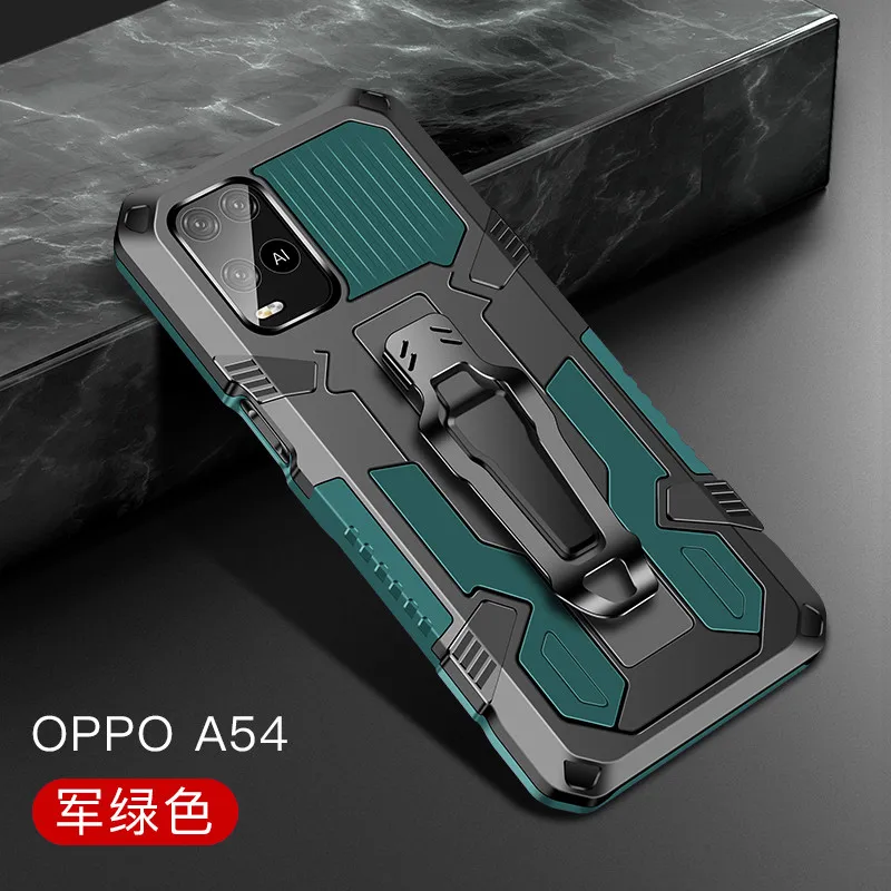 Armor Case For Oppo A54 4G Case Shockproof Belt Clip Holster Cover on the for Oppo A54 6.51" CPH2239 funda Coque Capa