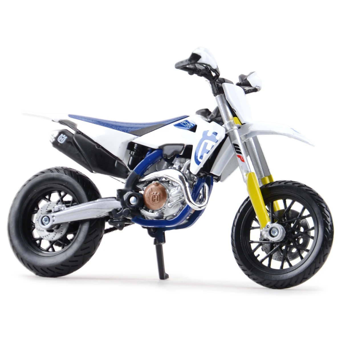 Bburago 1:18 Husqvarna FS 450 Kendaraan Die Cast Statis Supermoto Koleksi Hobi Mainan Model Sepeda Motor