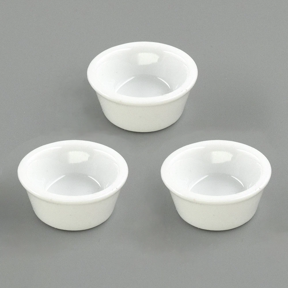 3Pcs 1/12 Dollhouse Miniature Accessories Mini Ceramic Soup Plate Pot Simulation Kitchen Dish Toy for Doll House Decoration