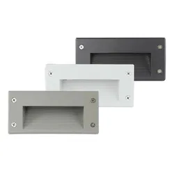 3W 5W Outdoor Waterproof Led Step Light Recessed Garden Villa Pathway Corner Wall Lamp Stairway Hallway Step Stair Light