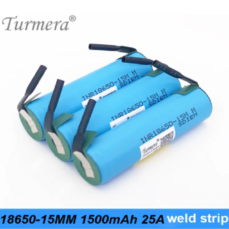 18650 15M Inr Original Battery 18650-15MM 1500Mah 25A for Screwdriver Battery and Shura Shurik for Turmera A15