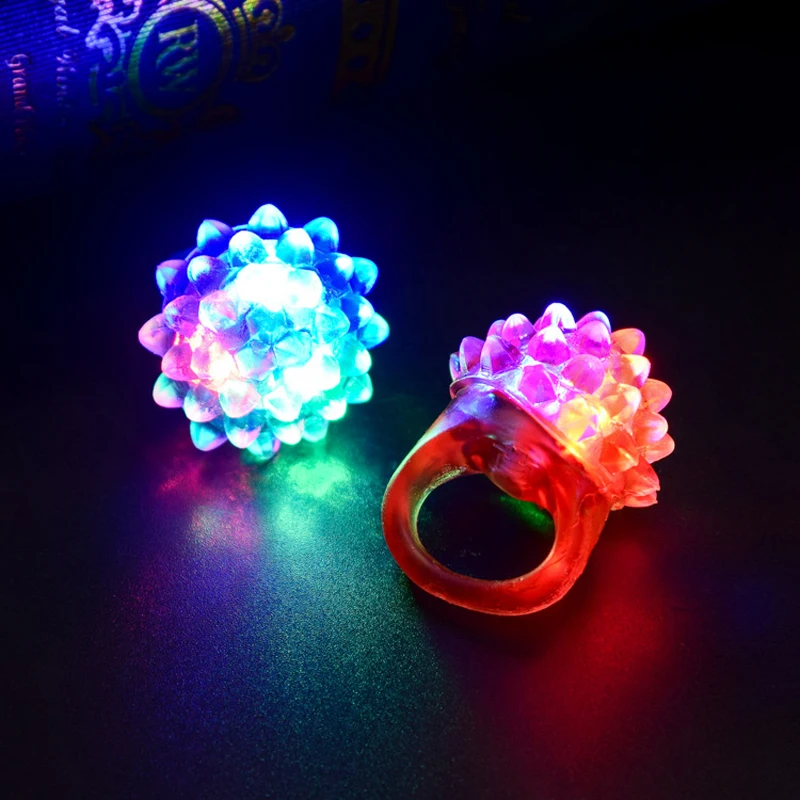 

Factory sale 25pcs Luminous Strawberry Soft Ring LED Finger Ring Dazzle Flashing Glowing Ring Soft Silicone Strawberry Colorful