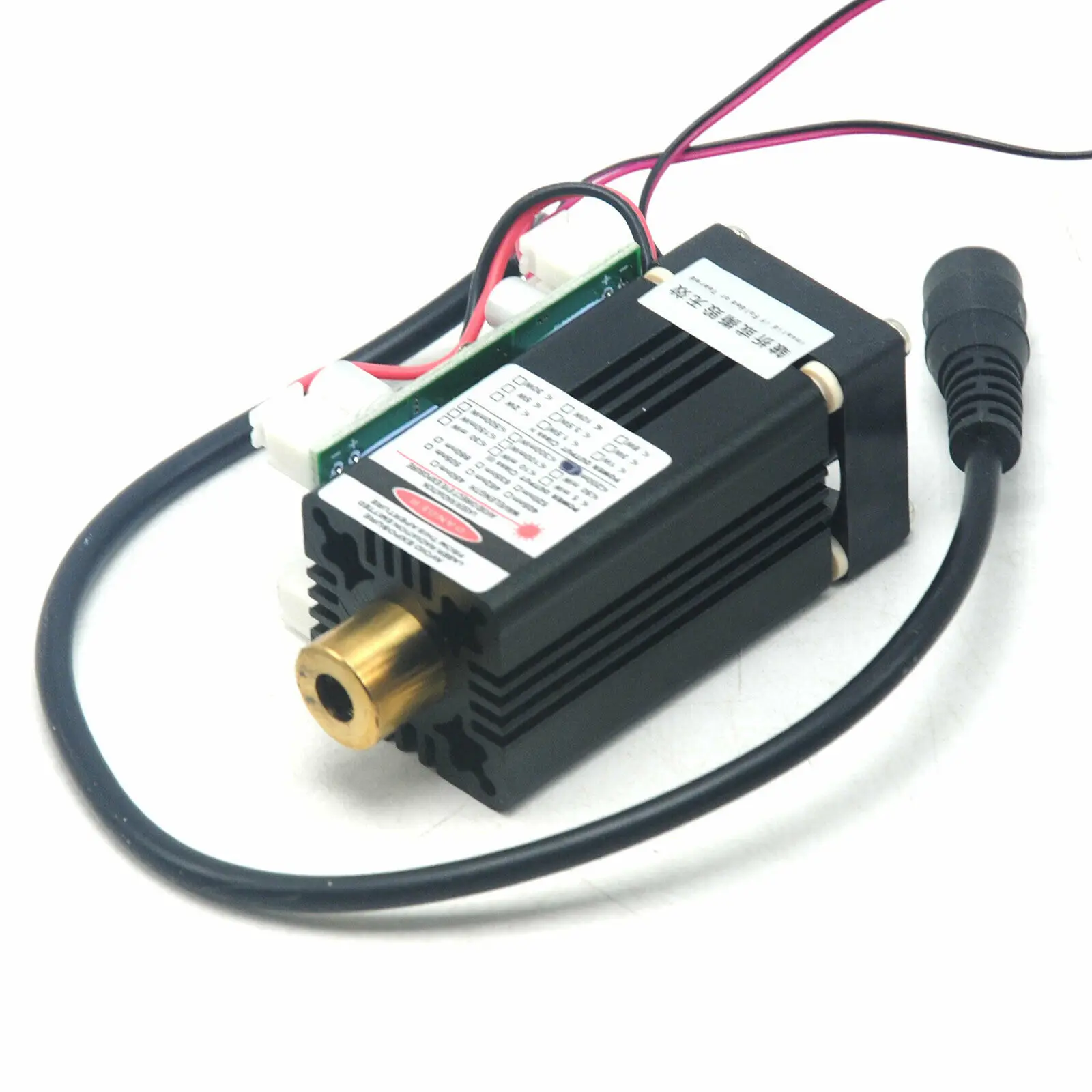 With12V Power Adapter 488nm 60mW Cyan-Blue Laser Dot Module Focusable Head Fan Cooling