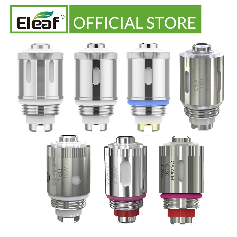 

Original Eleaf GS Air Coil Head GS Air-M Pure Cotton 0.75ohm/1.2ohm For GS Air Atomizer Replacement Coil Electronic Cigarette