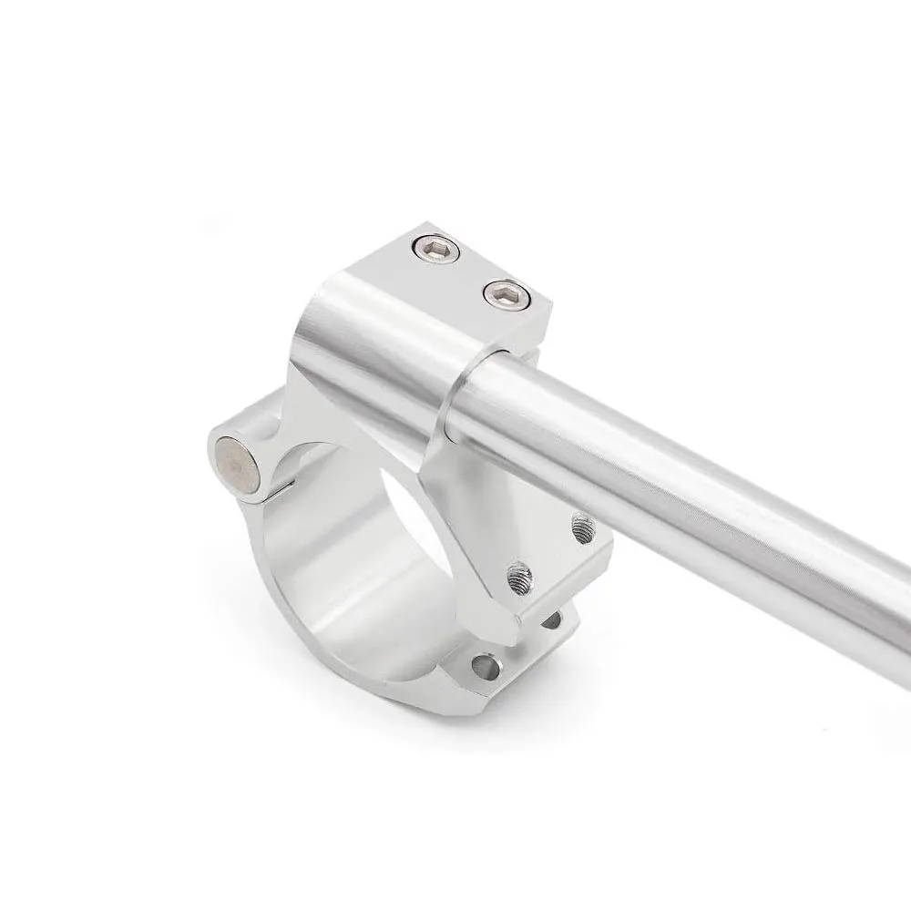 Universal Motorcycle Racing Adjustable Handlebar 22mm 7/8\'\' Chrome Clip On Ons Fork Handle Bar for Cafe Racer Motorbike