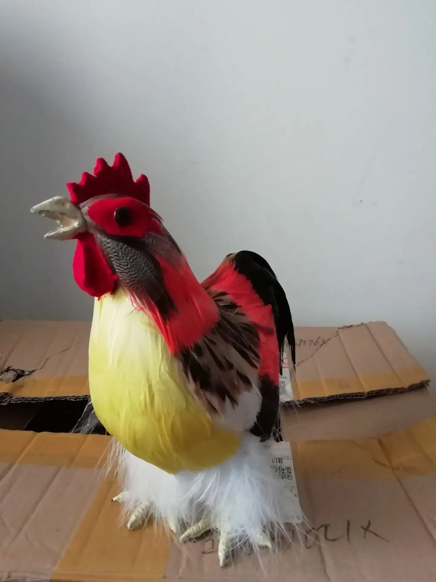 ใหม่ชีวิตจริงไก่น่ารัก Cock ตุ๊กตาของขวัญประมาณ24x18cm