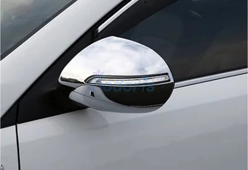 For Kia Sportage 2010 2011 2012 2013 2014 2015  Side Wing Door Mirror Cover Rear View Overlay Chrome Car Styling Accessories