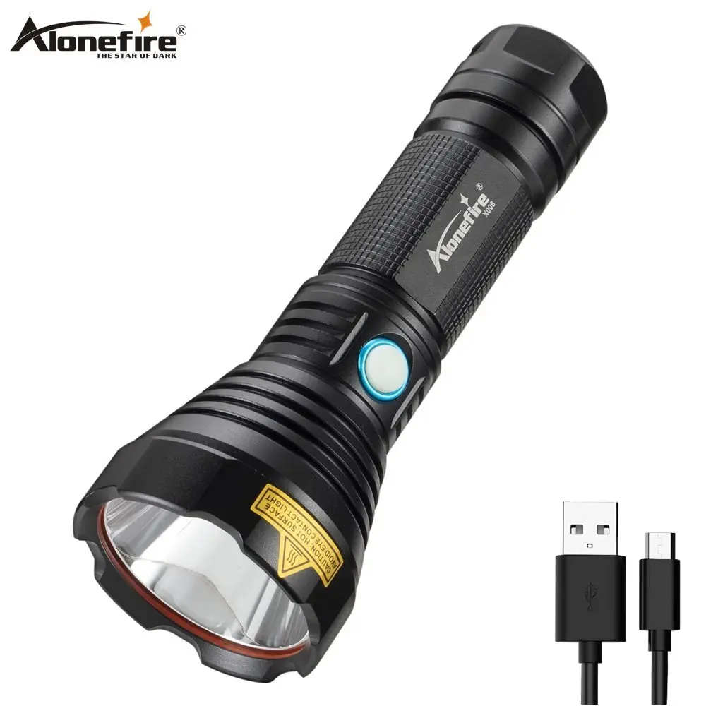 alonefire lanterna superpotente x008 tatica poderosa led l2 usb recarregavel a prova dagua lampada ultrabrilhante acampamento 01