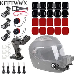 Accessories Kit for GoPro Hero 13 12 11 10 9 8 7 Black Silver 6 5 4 3 Osmo Motorcycle Helmet Chin Mount for Go Pro AKASO/Campark