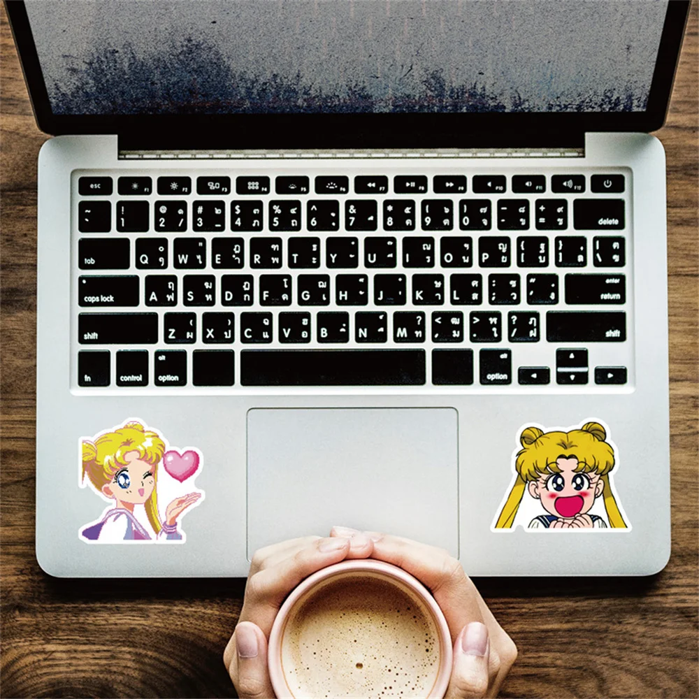 10/30/50PCS/ Moon Sailor Moon Doodle Laptop Guitar Motorcycle Luggage Skateboard Bike Waterproof Sticker Wholesale