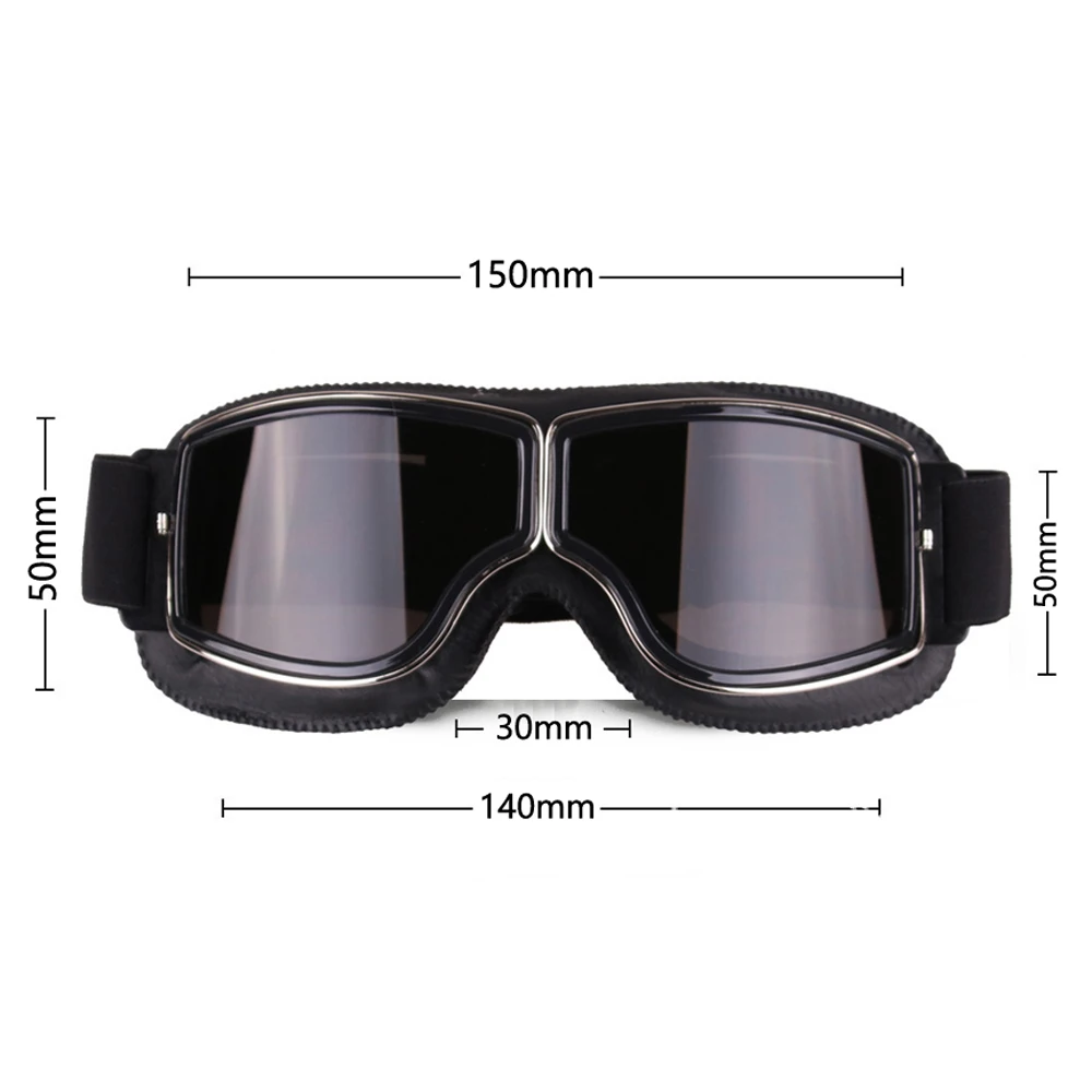 Universal Motorcycle Vintage Goggles Windproof Outdoor Pilot Motorbike Scooter Biker Glasses Steampunk Goggles For Harley Helmet