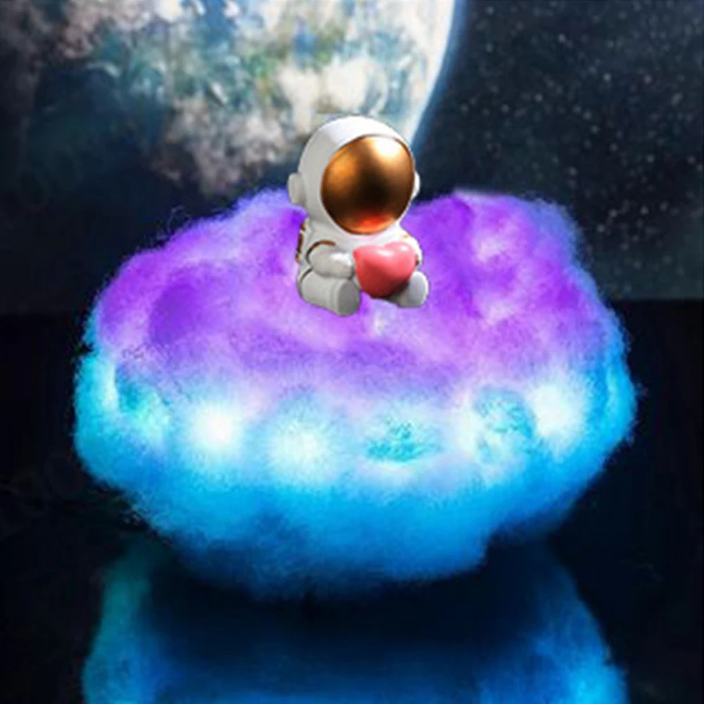 2021 New Astronaut Cloud Night Light Special LED Colorful Clouds Lamp Children's Rainbow Night Light Creative Gift Dropshipping