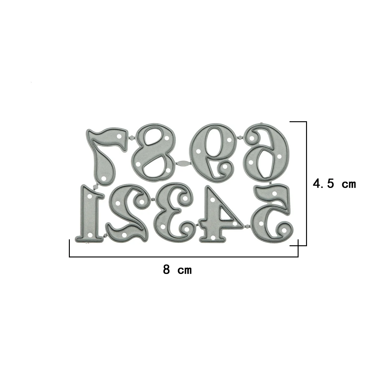 1~9 Small Size Number Pattern Metal Cutting Dies Cutter Mold For DIY Birthday Congratulation Card Decorating