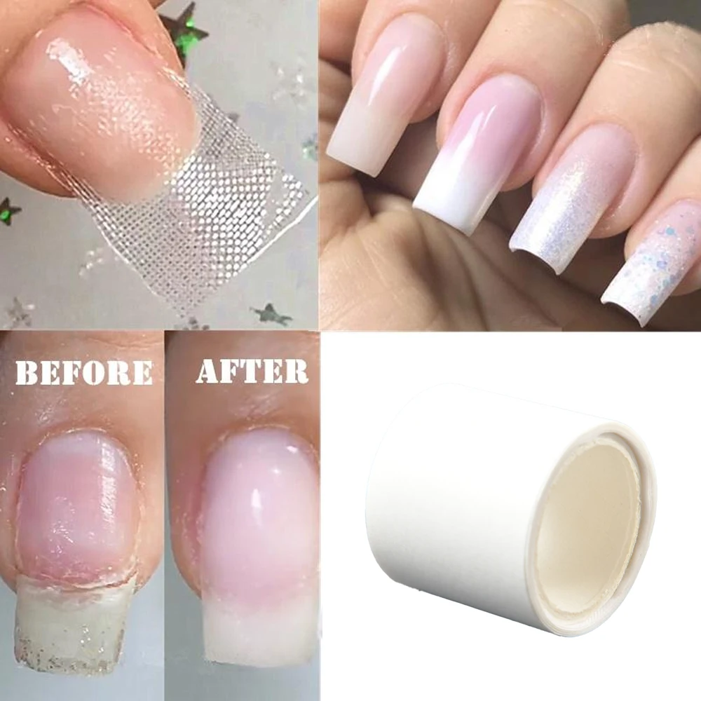 Nail Repair Fiberglass Silk Wrap Self Adhesive Anti Damage DIY Strong Protect Reinforce Extension Sticker Nail Art Tools