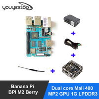 Banana Pi BPI M2 Berry Dual core Mali 400 MP2 GPU 1G LPDDR3  Open-source Development Board , Same Size as Raspberry Pi 3