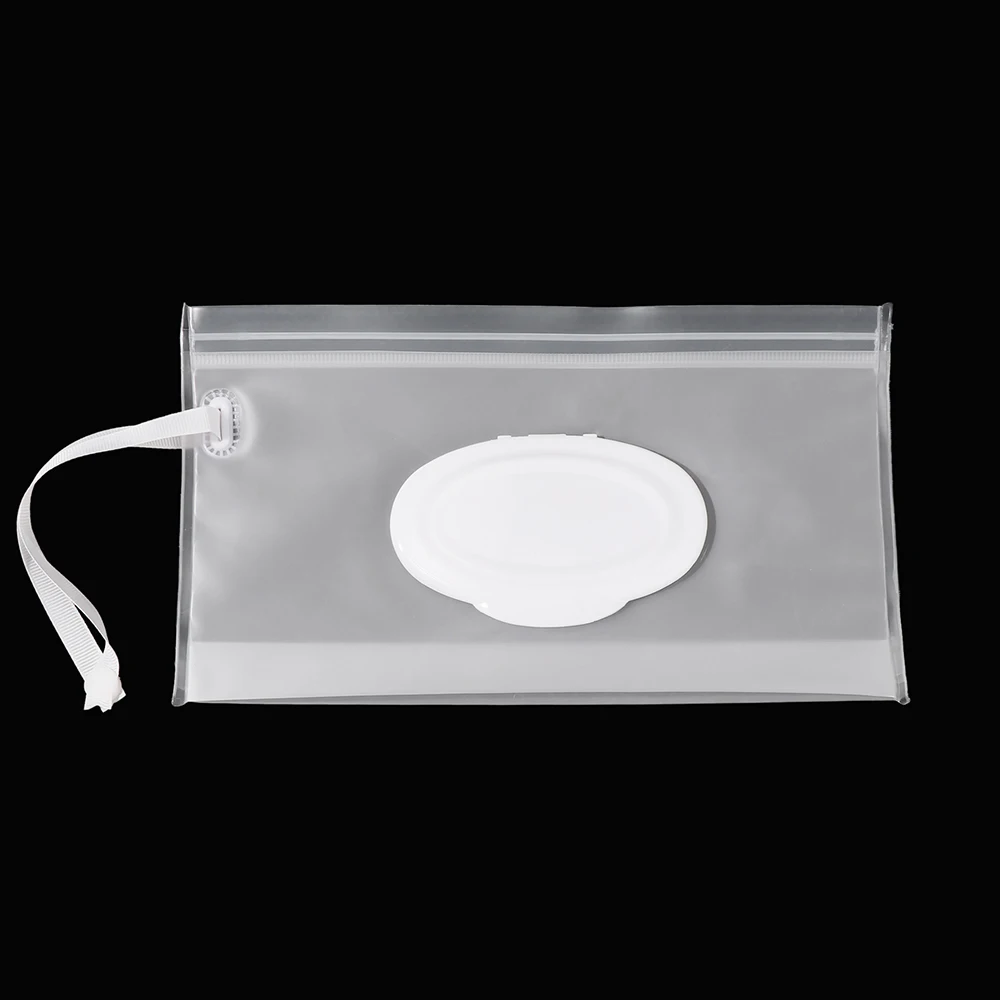 1Pc Herbruikbare Milieuvriendelijke Natte Doekjes Tas Gemakkelijk Dragen Servet Storage Pouch Masker Case Herbruikbare Clamshell Doos Schoonmaakproducten