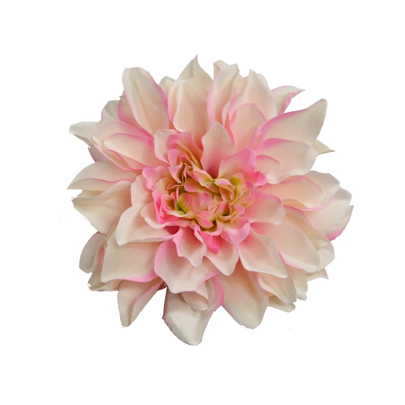 Grande tête de fleur de dahlia artificielle en soie, 16cm, 1 pièce, pour décoration de mariage, maison, fête, mur de fleurs, boîte cadeau, processus