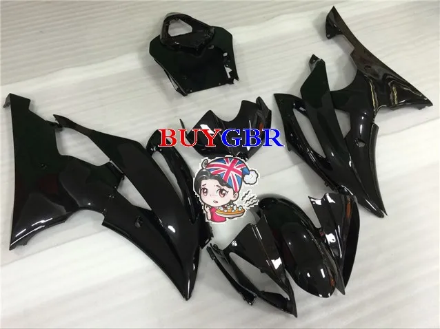 Motorcycle Fairings Light Black fairing For Yamaha YZF-600 R6 2008-2016 09 10 11 12 13 14 15 fairing free windscreen