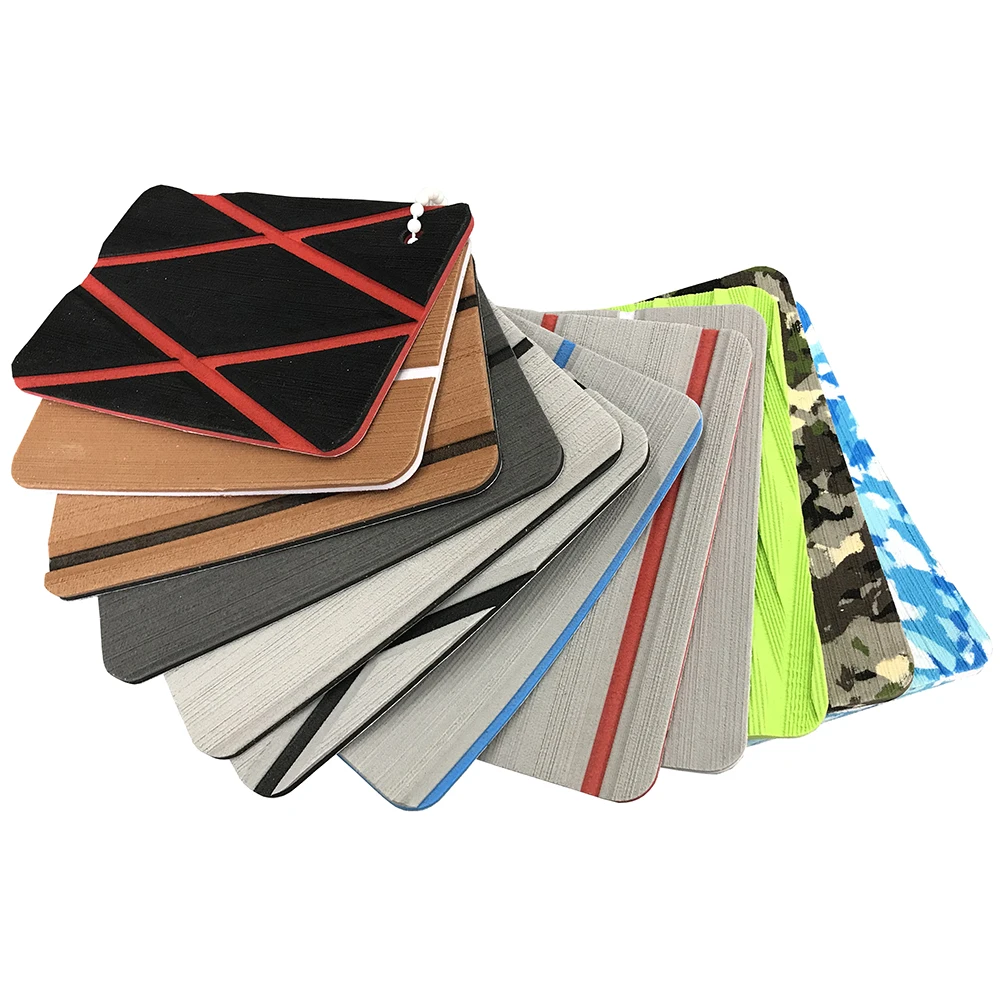 KXKZREN Sample Self-Adhesive EVA Foam Decking Sheet Pad Anti-Skid Faux Teak Synthetic Yacht Marine Boat Flooring Mat Accessories