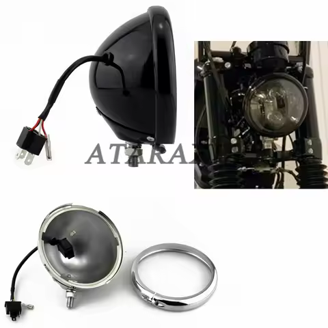 5.75" Outside Shell LED Headlight Housing Bucket Mounting For Harley Softail Sportster XL 1200 XL883 Dyna Choppers 5 3/4'' inch