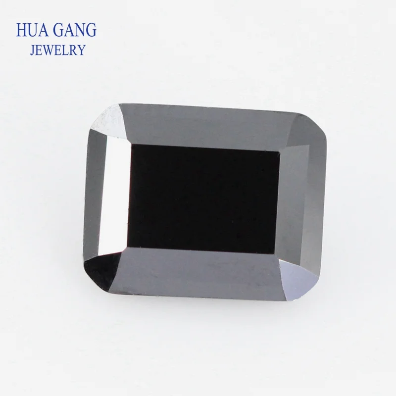 Black Natural Spinel Loose Gemstone Octangle Shape Parallel Cut Size 4x6mm~10x14mm For DIY Jewelry