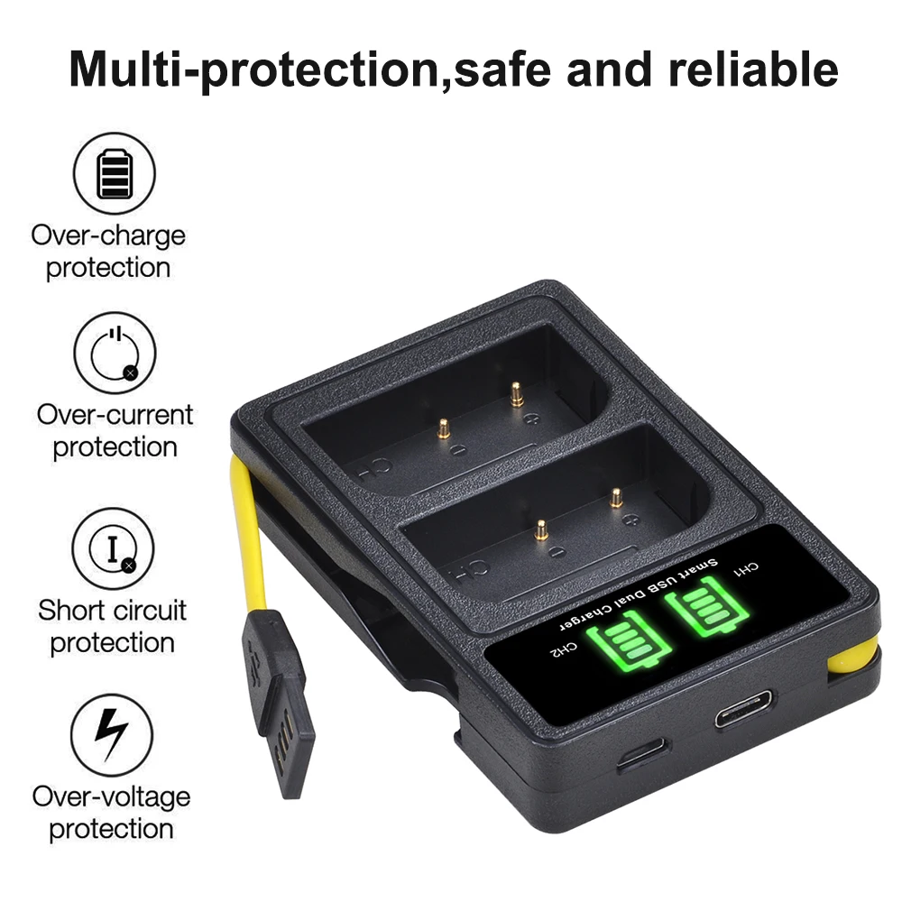 DMW-BLF19 BLF19E BLF19PP Battery&LED Dual Charger with Type C for Panasonic Lumix DC-G9 DMC-GH5 GH3 DMC-GH3H GH4 GH4H DC-GH5S