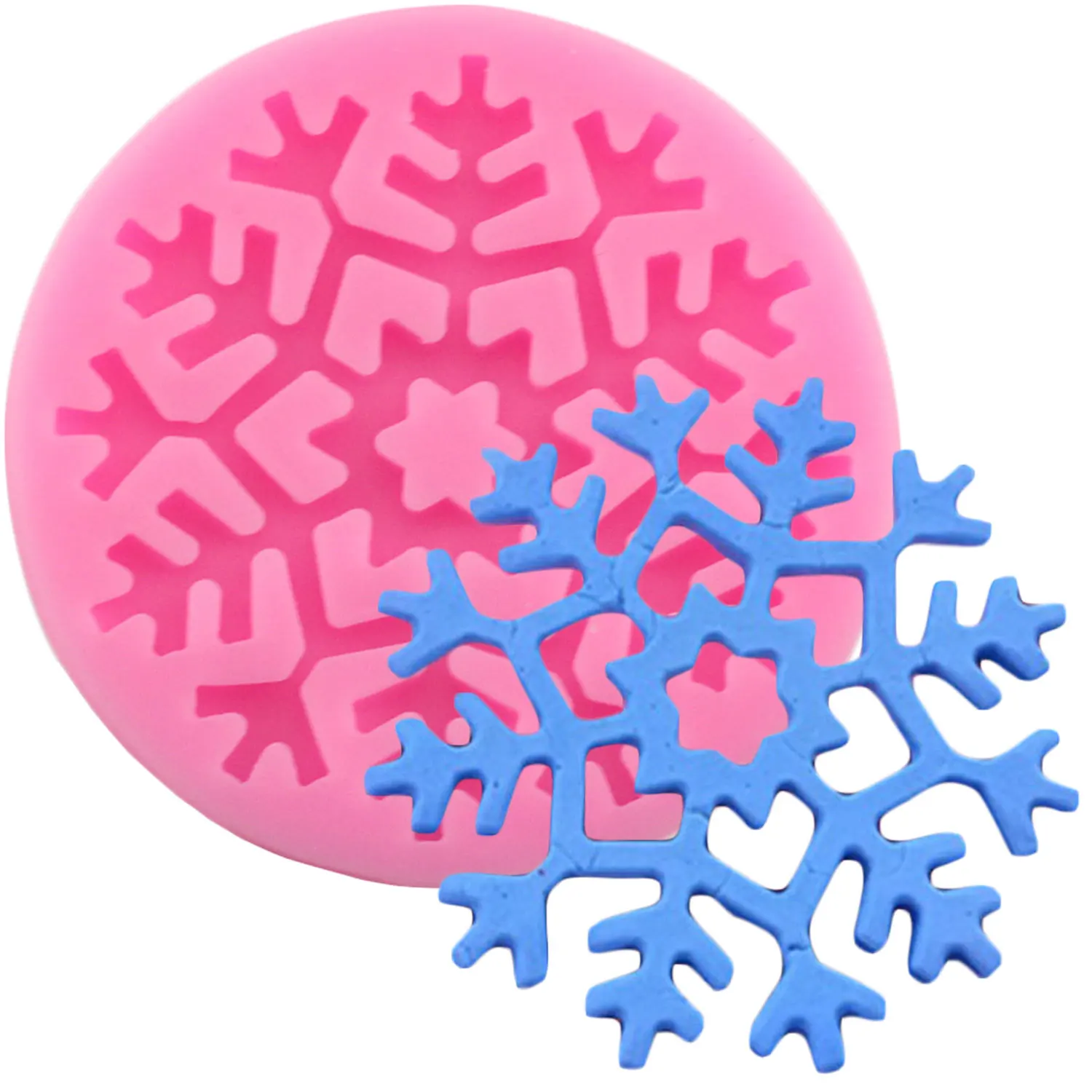 Snowflake Silicone Mold DIY Party Cupcake Topper Fondant Cake Decorating Tools Candy Polymer Clay Chocolate Gumpaste Moulds