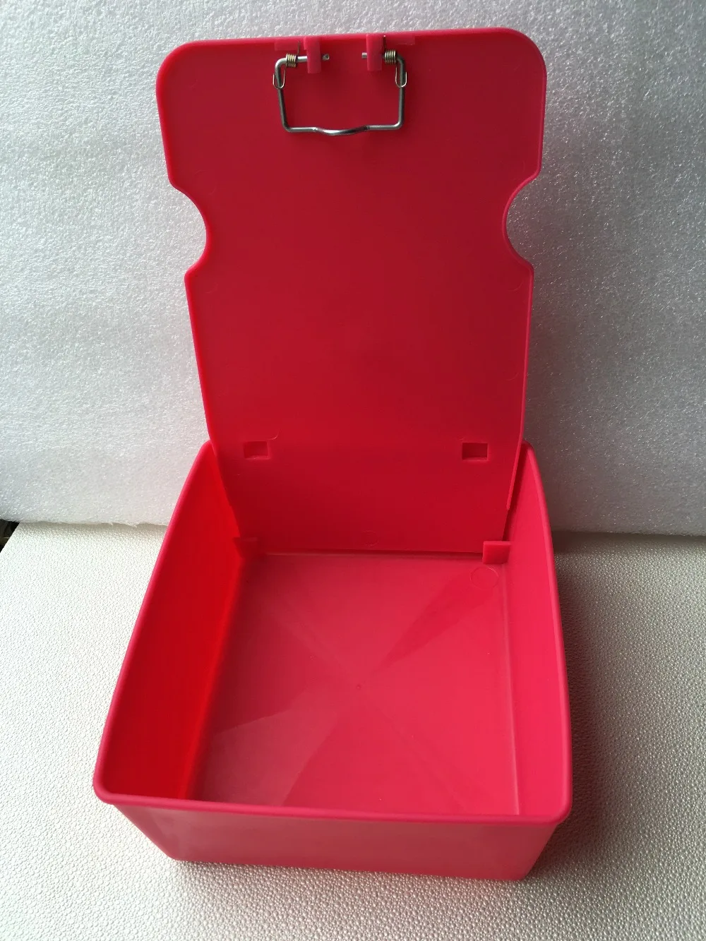 1 Pc New  Dental Laboratory Working Case Pan Tray With Clip Holder Red Color