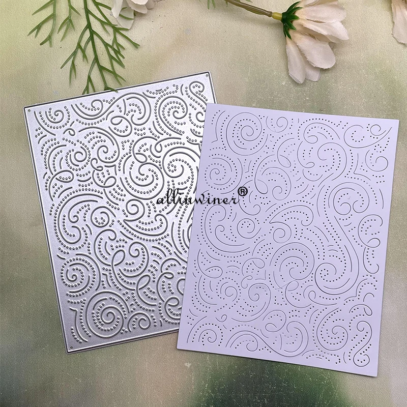 Swirls Pierce Cut Plate Metal Cutting Dies Stencils Die Cut for DIY Scrapbooking Album Paper Card Embossing